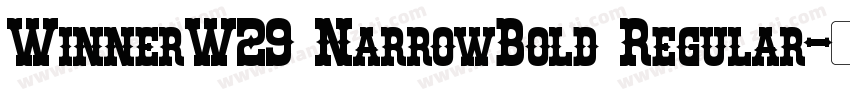 WinnerW29 NarrowBold Regular字体转换